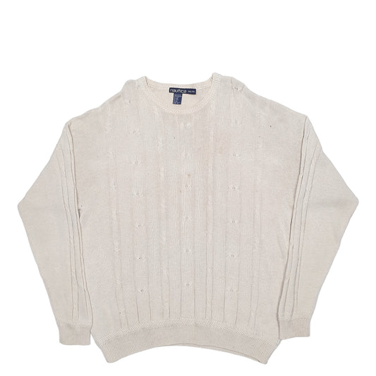 Mens Cream Nautica Knit Crewneck Jumper