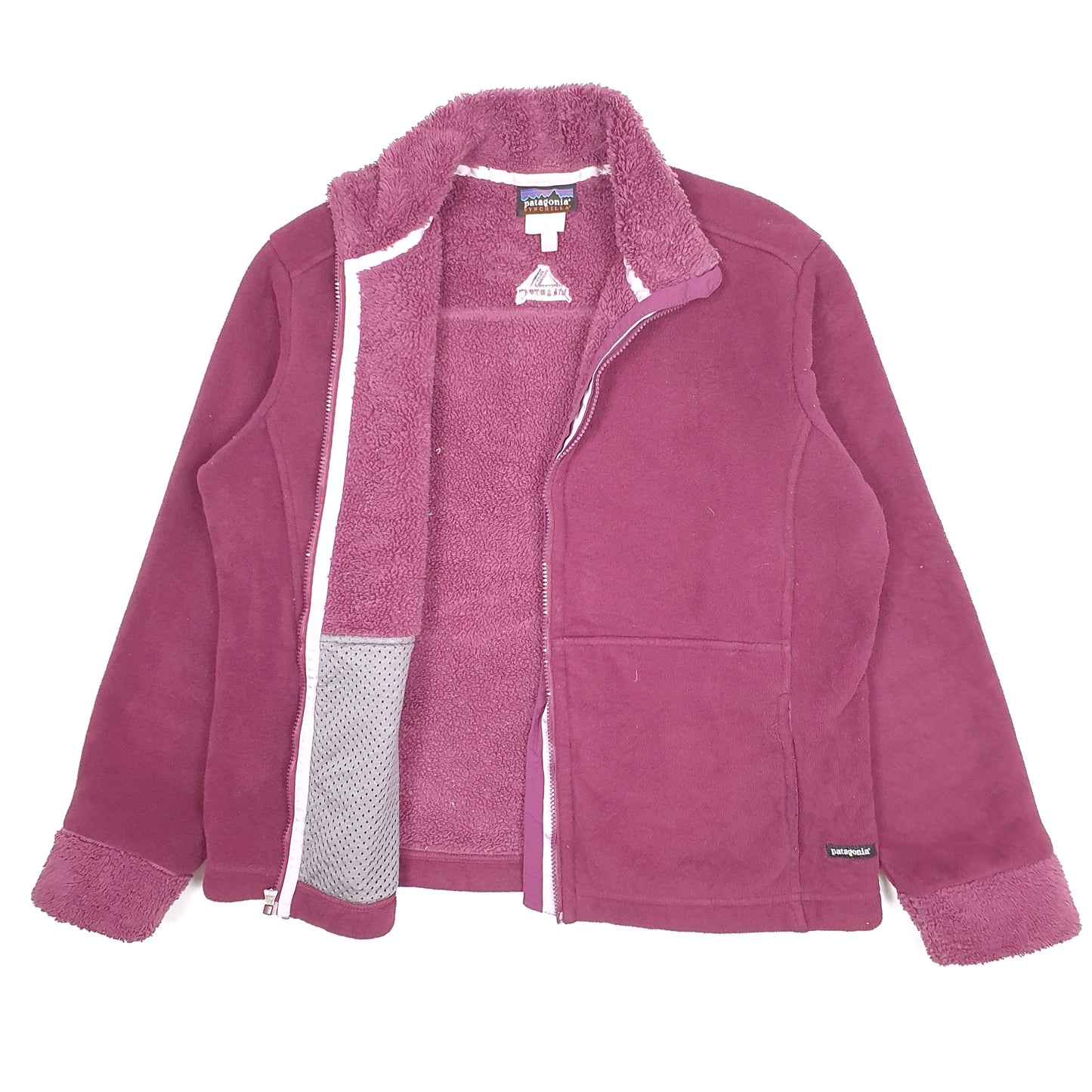 Womens Burgundy Patagonia Synchilla Windzone Full Zip Jumper