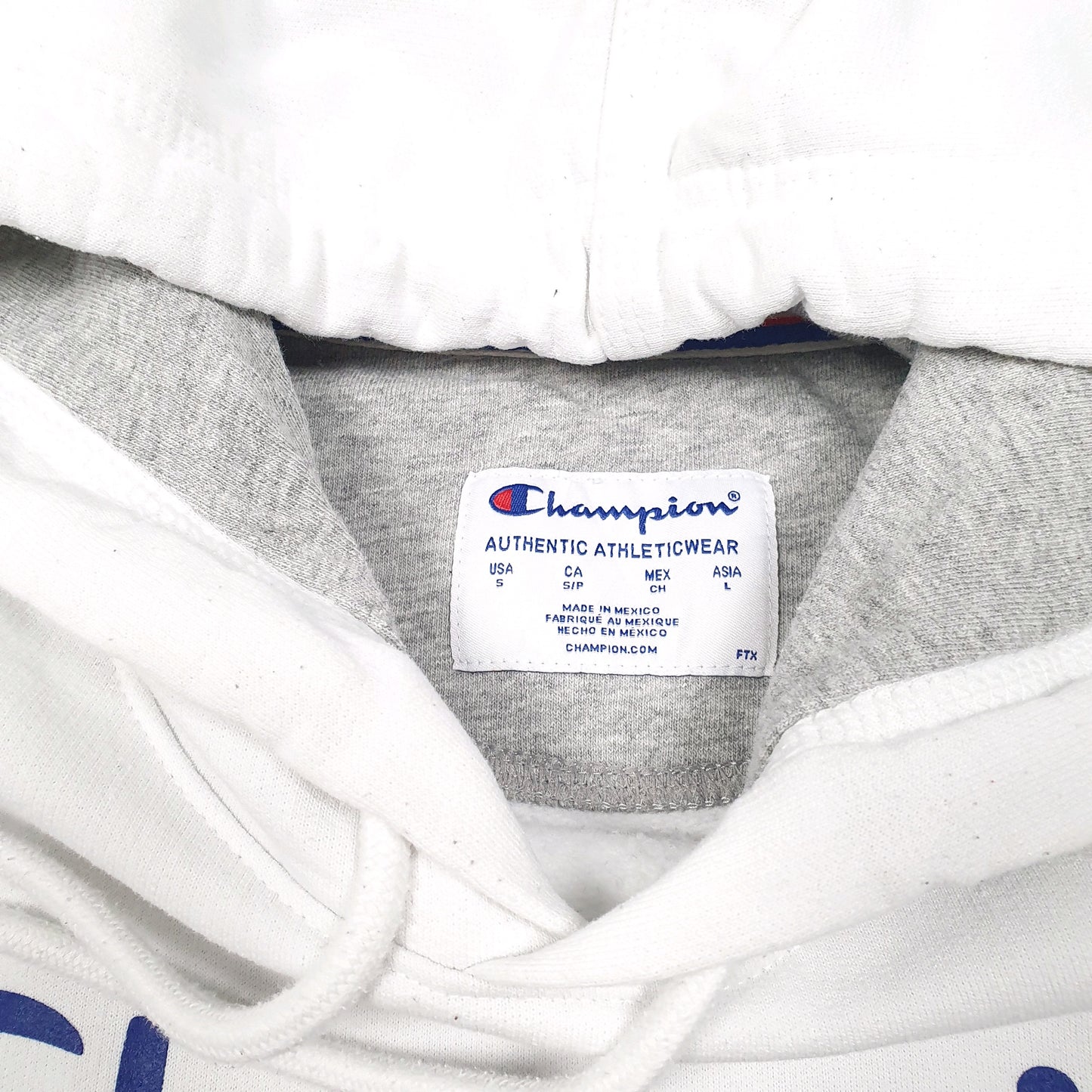 Mens White Champion  Hoodie Jumper