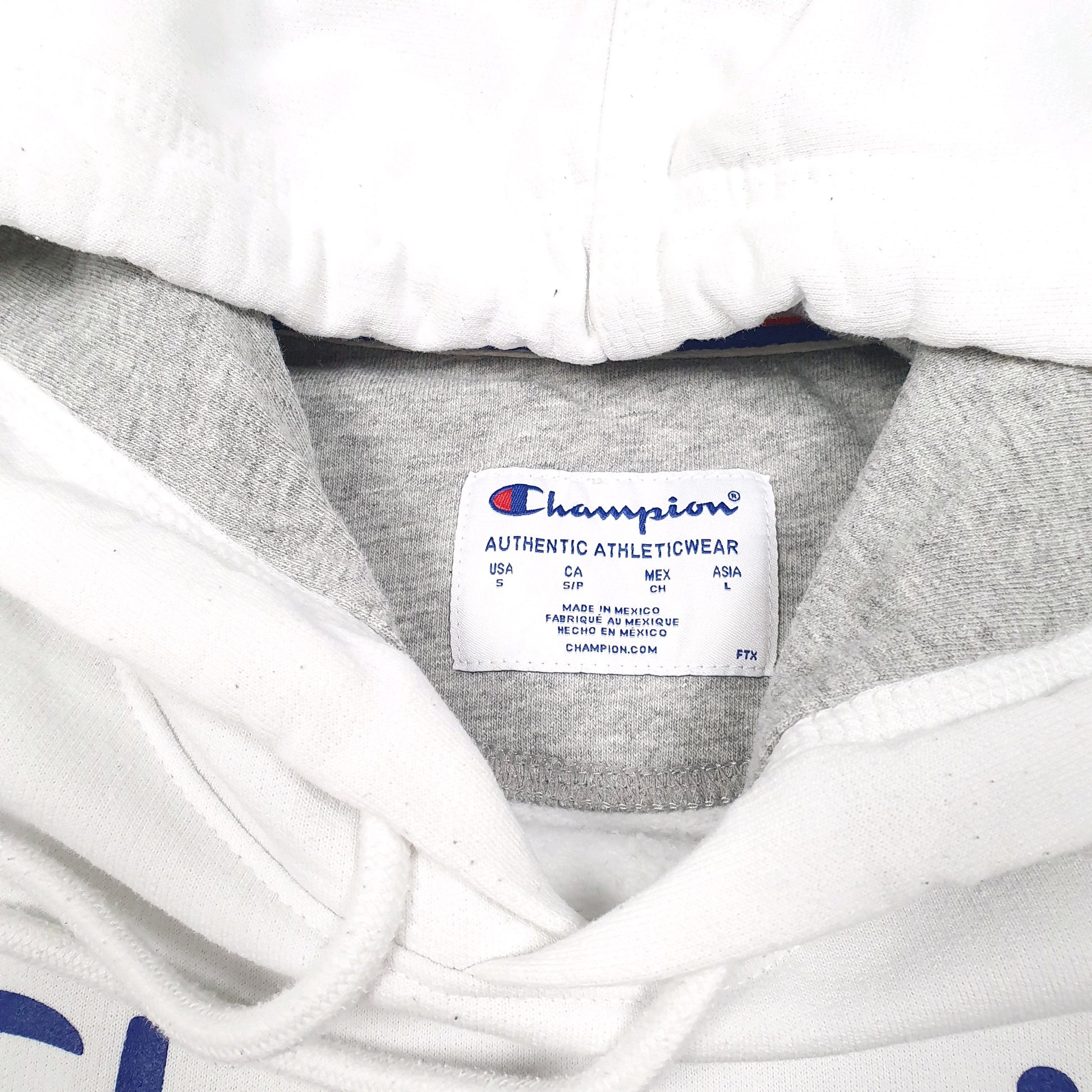 Mens White Champion  Hoodie Jumper