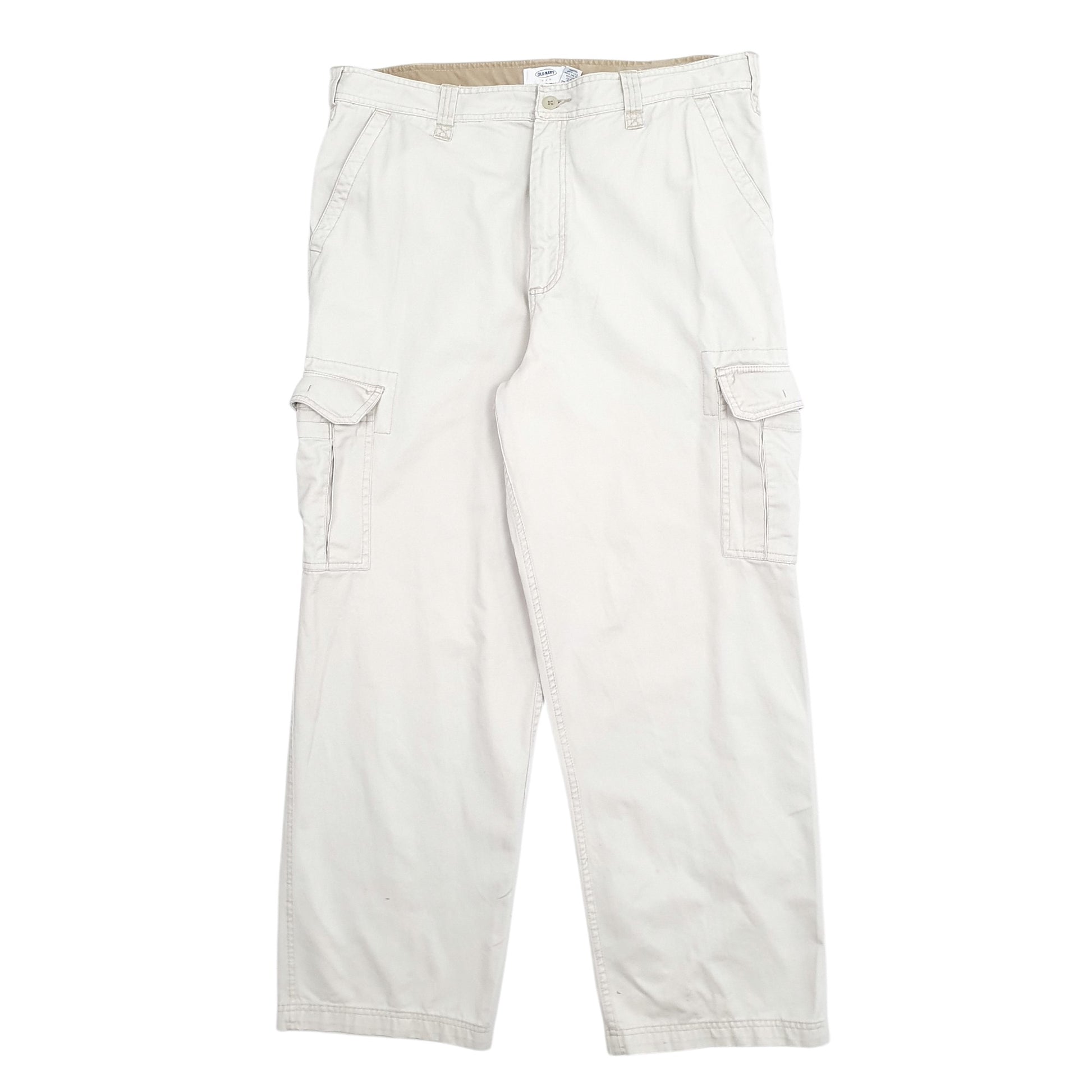 Mens Cream Old Navy  Cargo Trousers