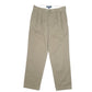 Mens Khaki Polo Ralph Lauren Andrew Pant Double Pleated Vintage Chino Trousers