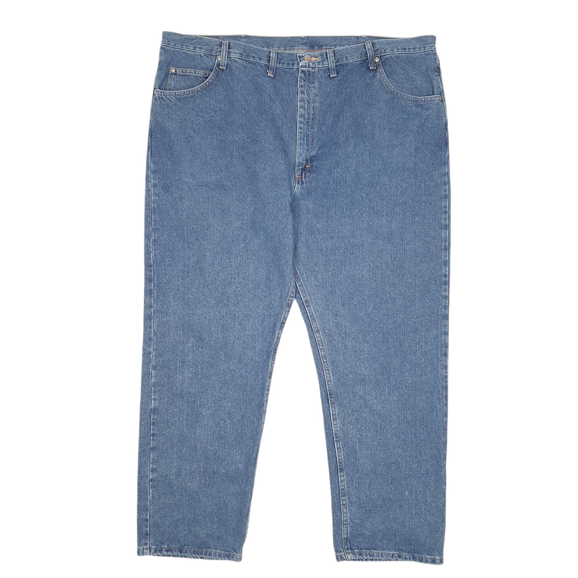 Mens Blue Wrangler Relaxed Casual JeansW48 L30