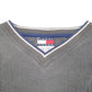 Mens Grey Tommy Hilfiger Knit V Neck Jumper