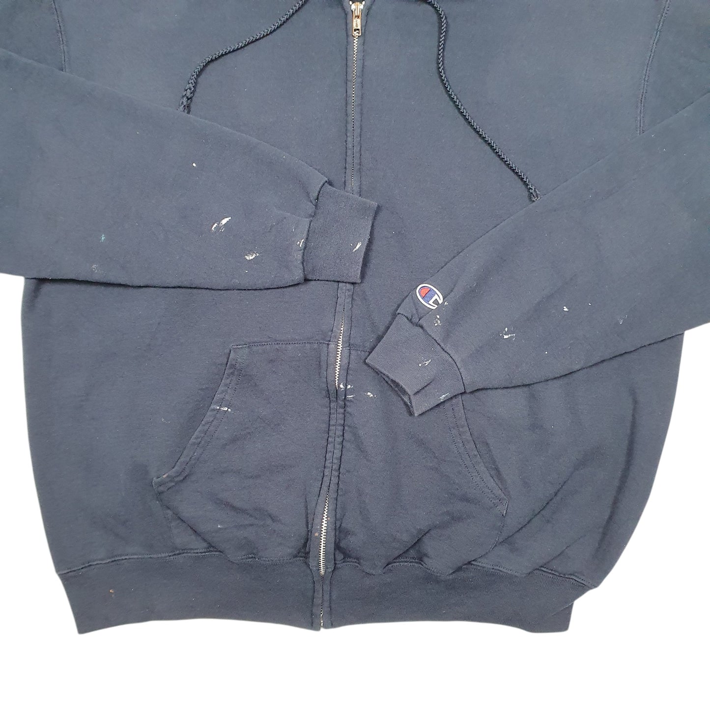 Mens Navy Champion Hoodie Full Zip Jumper