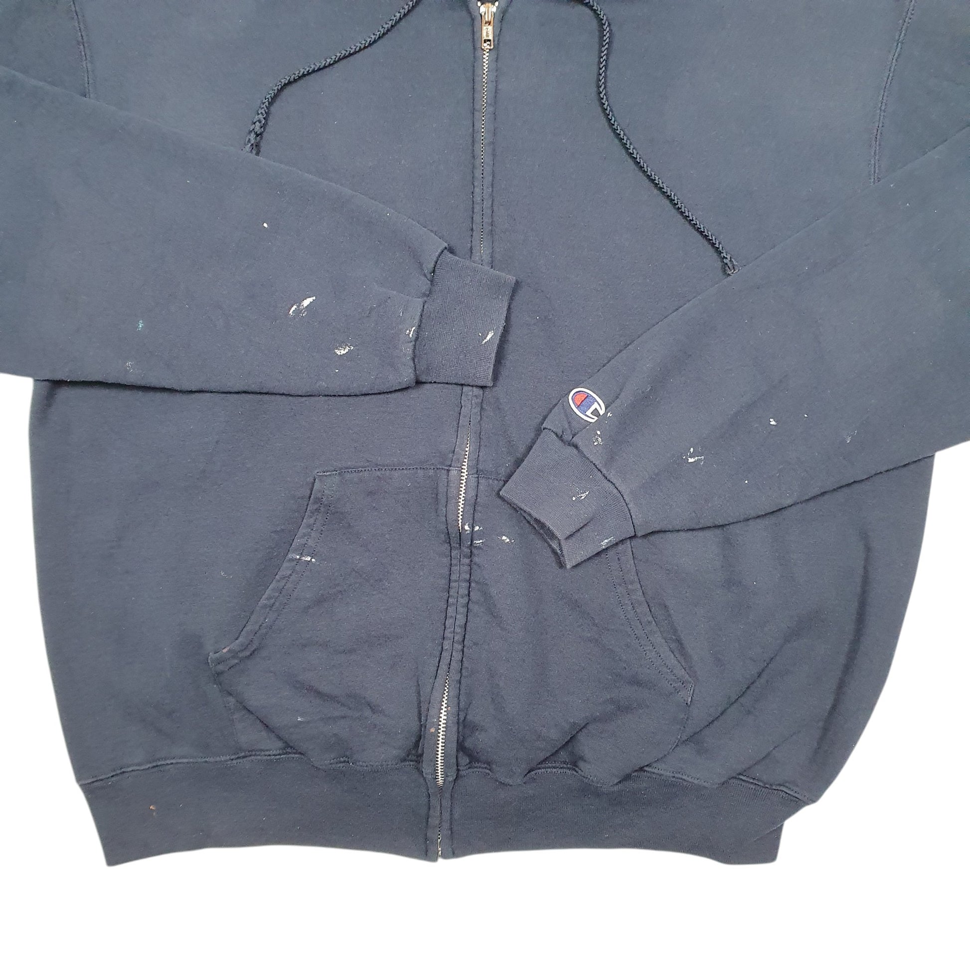 Mens Navy Champion Hoodie Full Zip Jumper