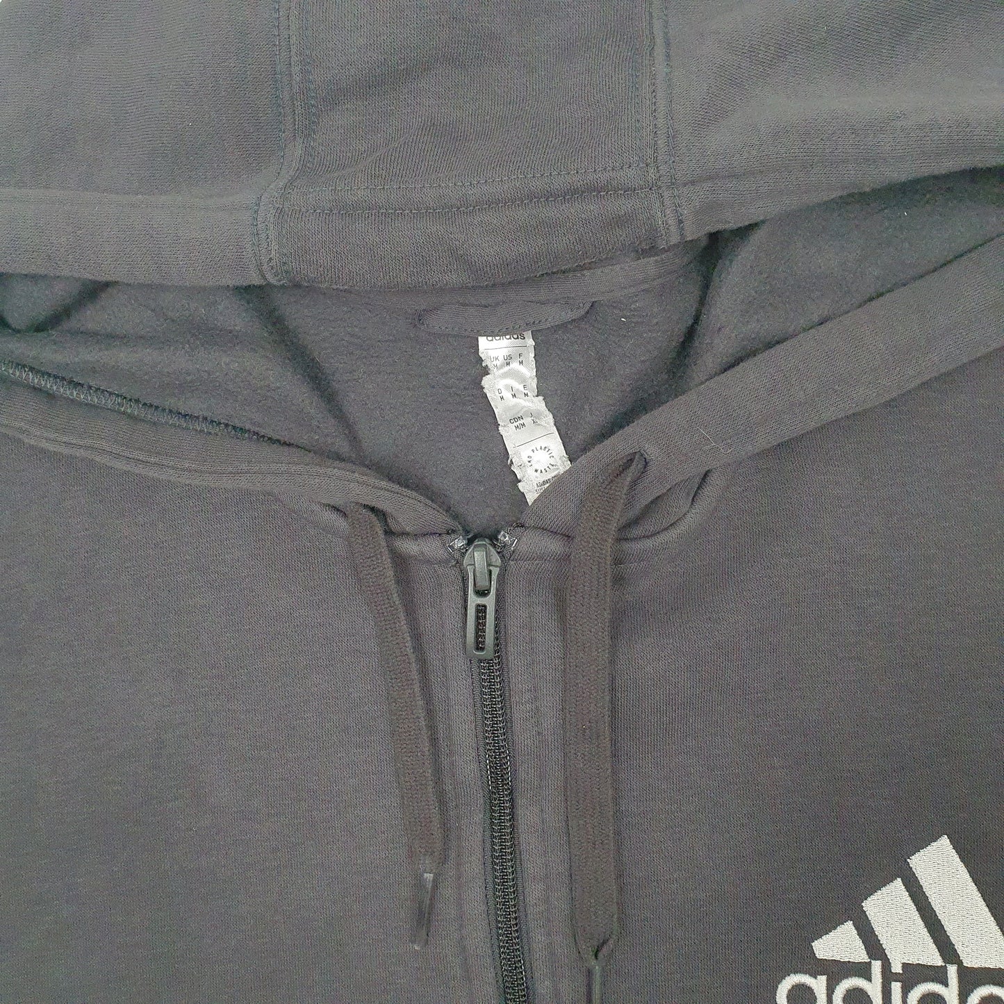 Mens Navy Adidas Hoodie Full Zip Jumper
