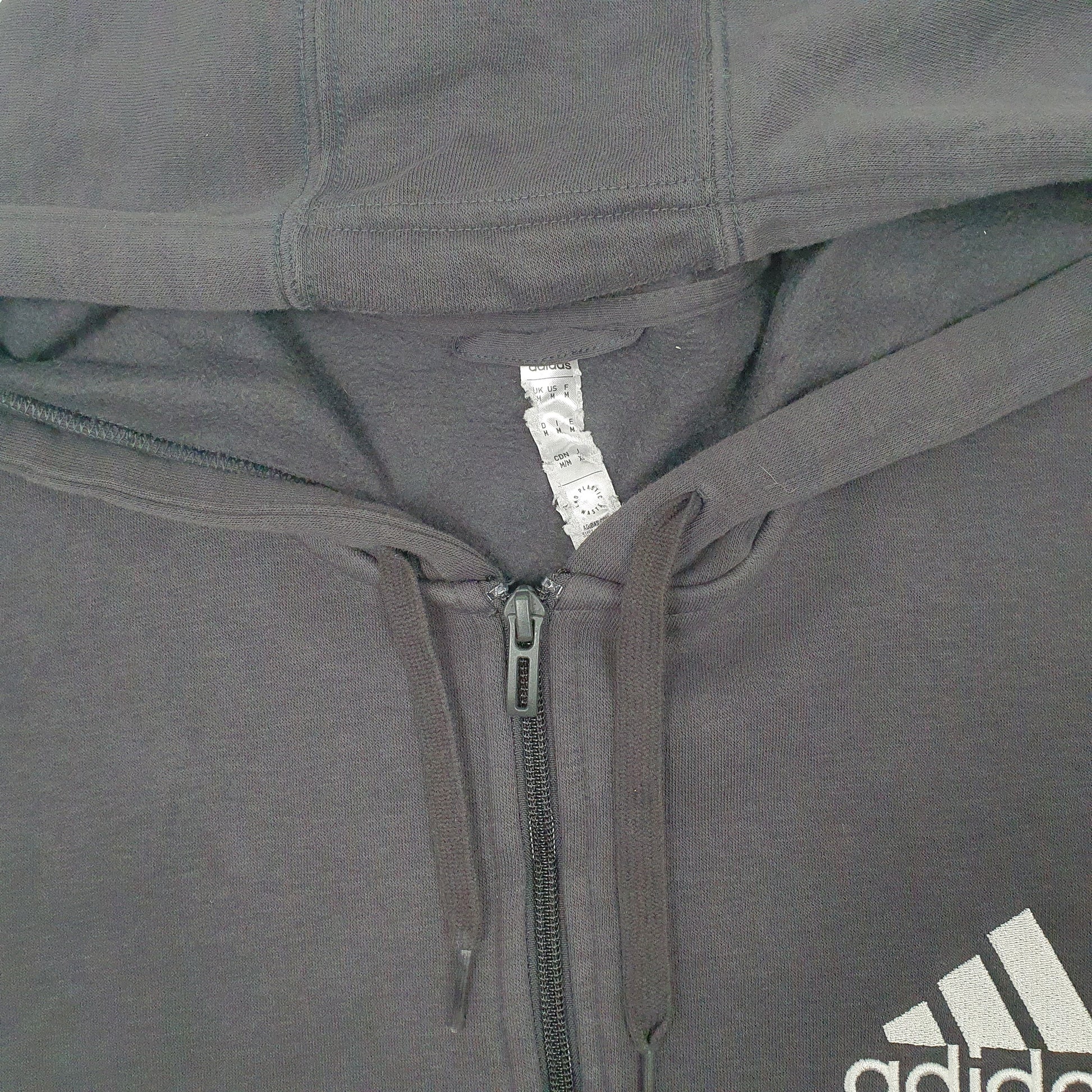 Mens Navy Adidas Hoodie Full Zip Jumper