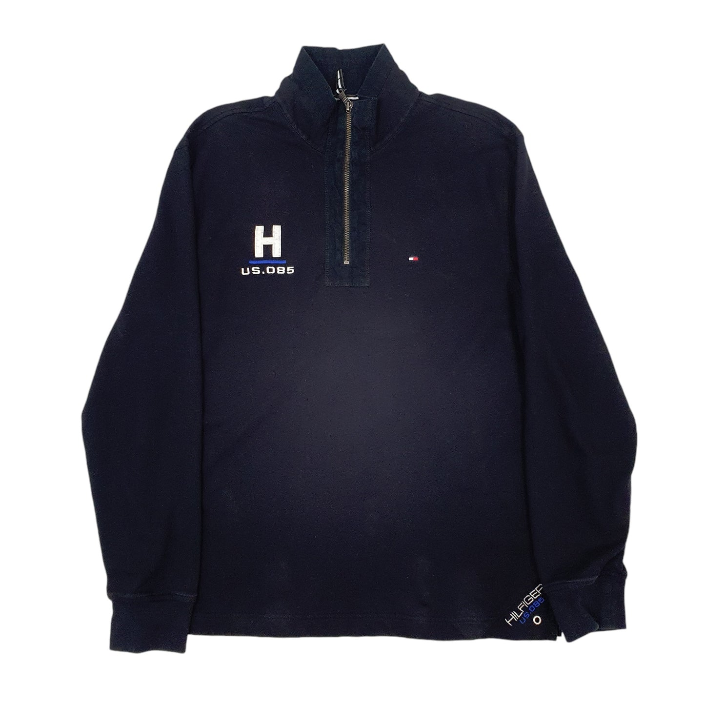 Mens Black Tommy Hilfiger  Quarter Zip Jumper