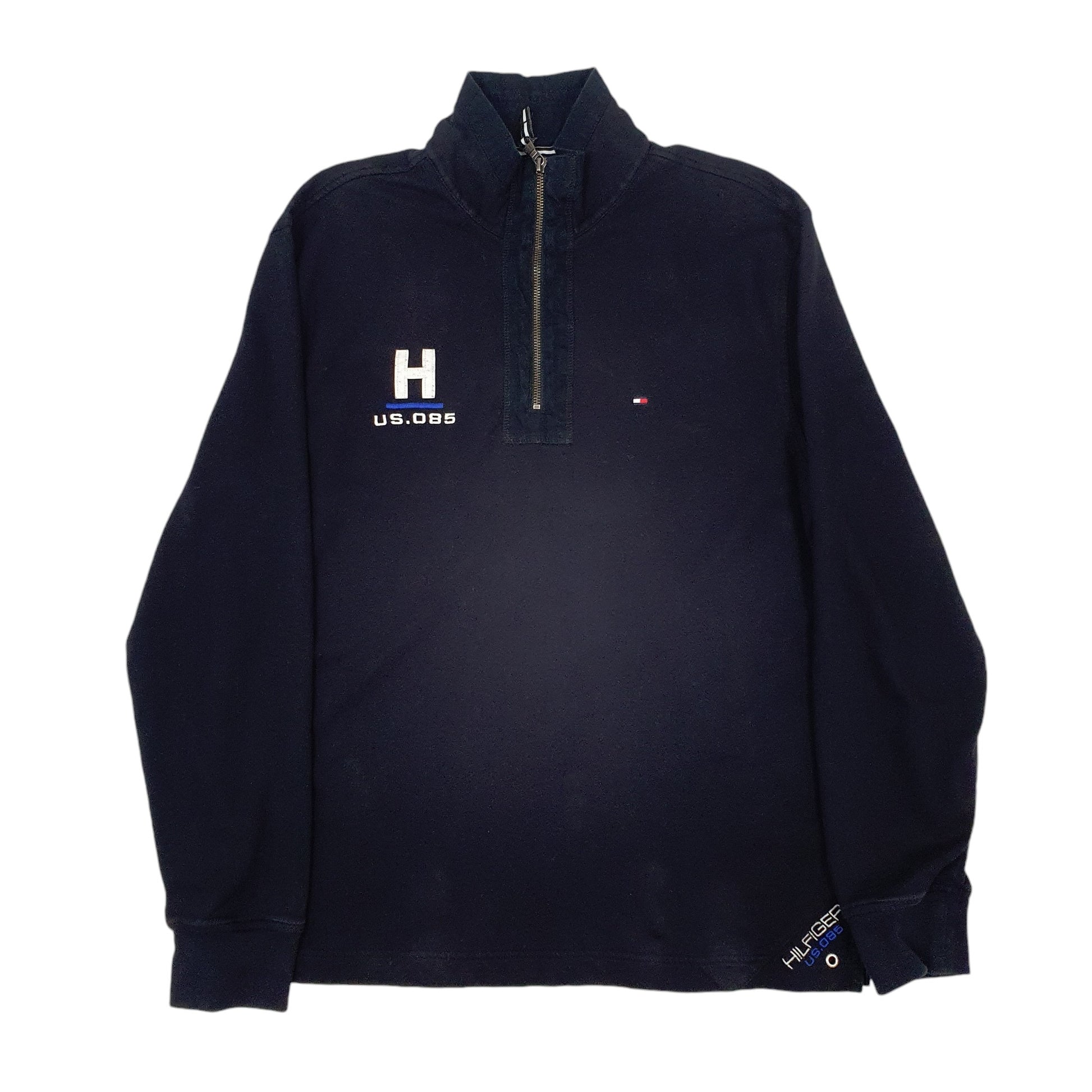Mens Black Tommy Hilfiger  Quarter Zip Jumper