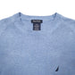 Mens Blue Nautica Knit Crewneck Jumper