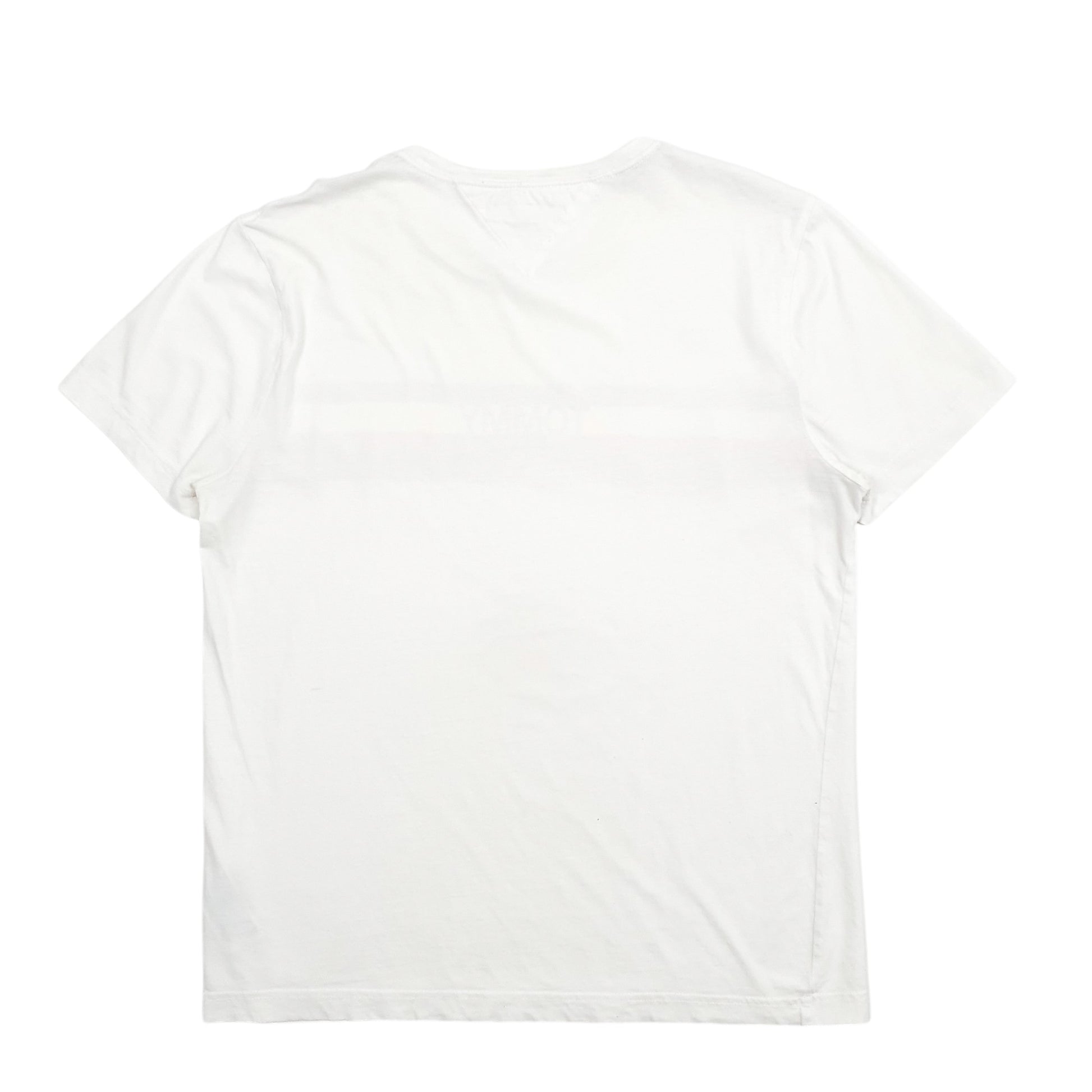 Mens White Tommy Hilfiger Spellout Short Sleeve T Shirt