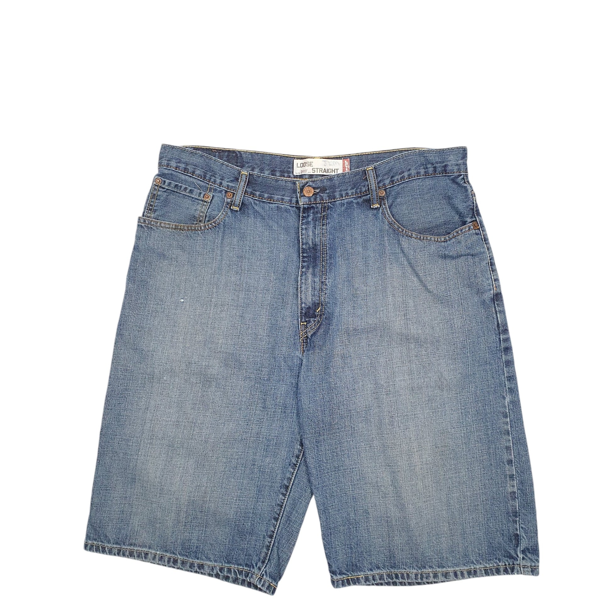 Mens Blue Levis Denim Jeans Jorts Denim Shorts