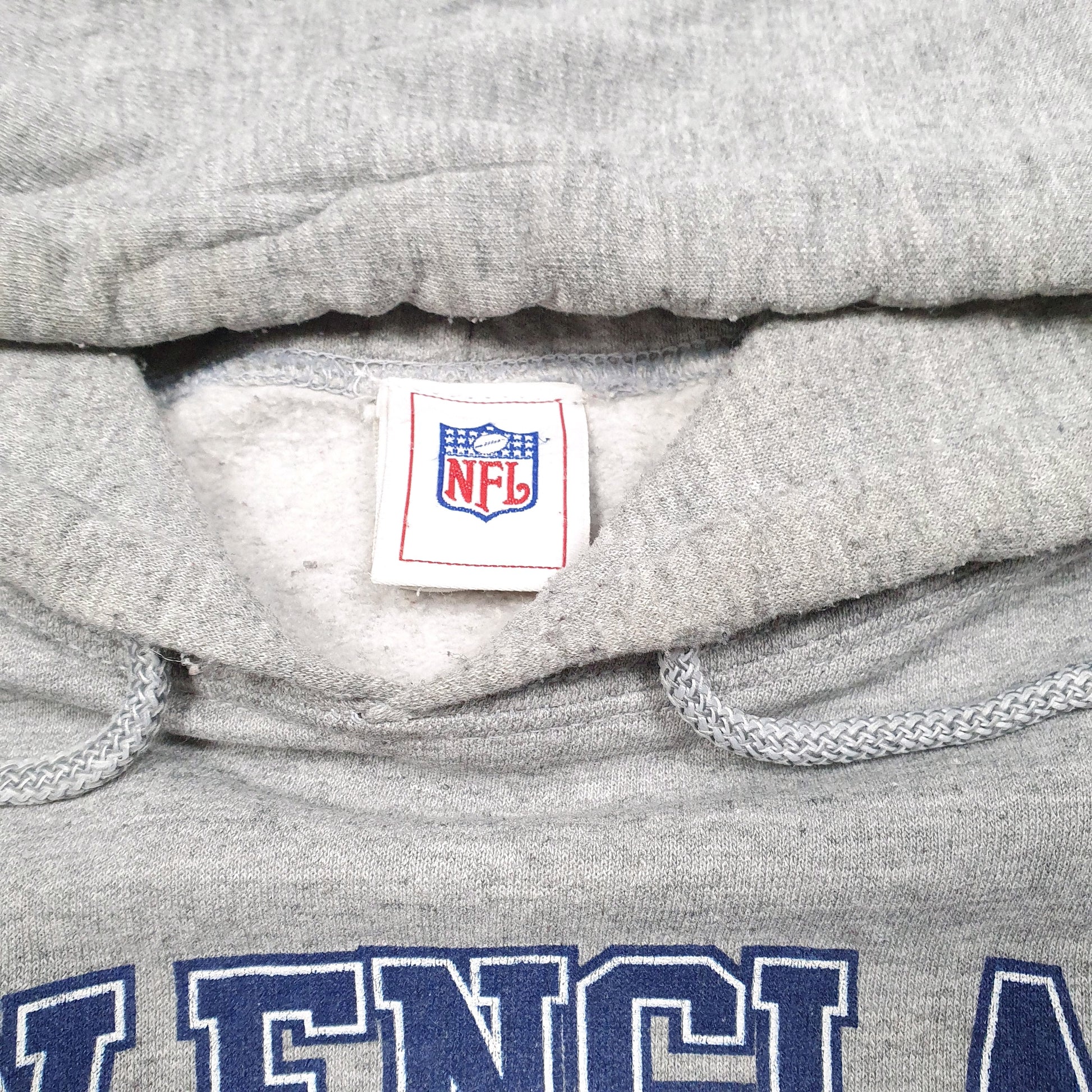 Mens Grey Reebok New England Patriots NFL Football USA Spellout Hoodie Jumper