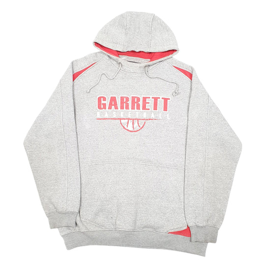 Mens Grey The Rock Garrett Basketball USA Spellout Hoodie Jumper