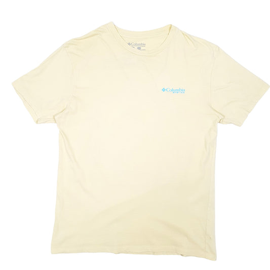 Mens Yellow Columbia Sportswear PFG Fishing Short Sleeve T Shirt