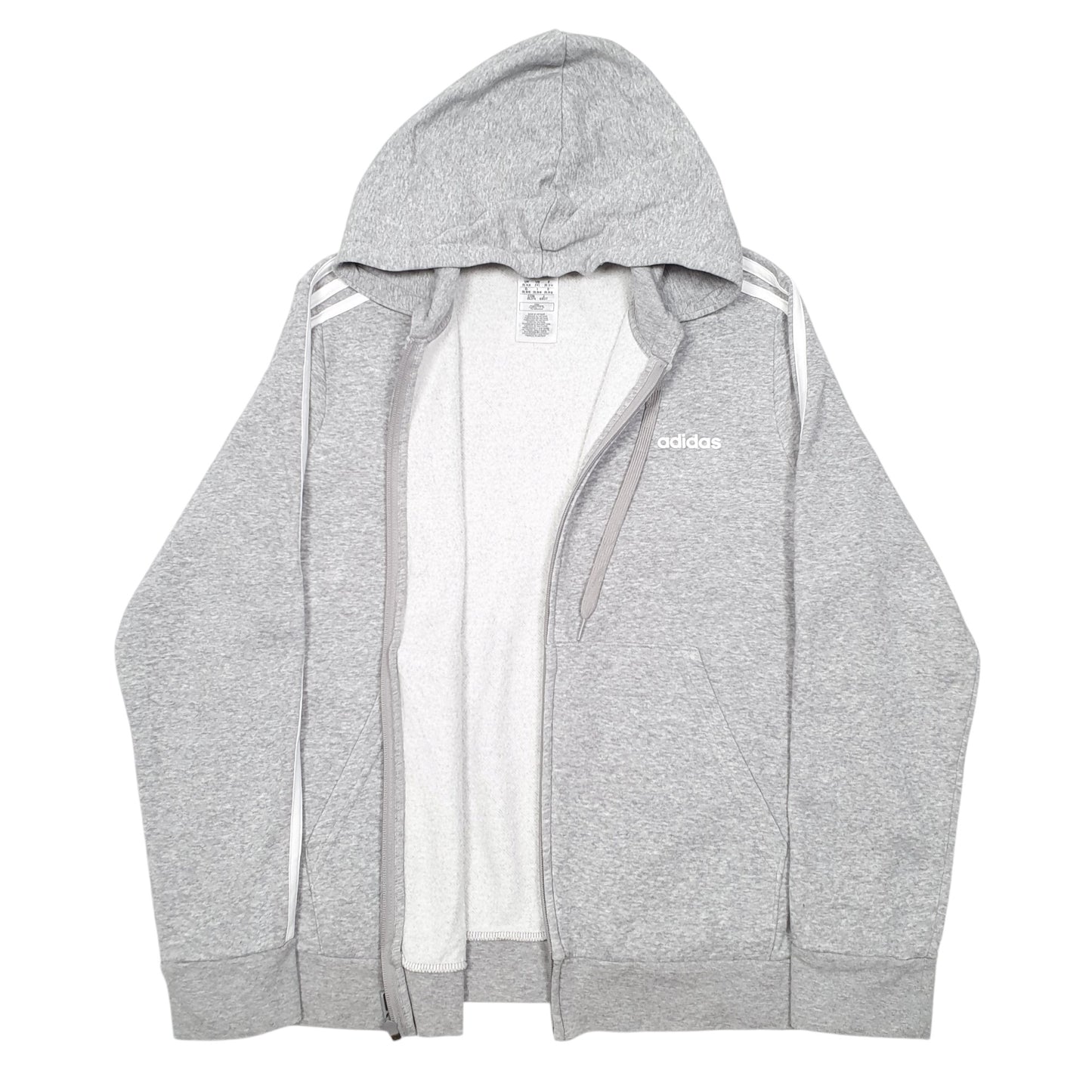 Womens Grey Adidas Hoodie Full Zip Jumper
