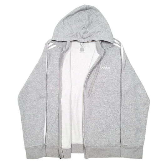 Womens Grey Adidas Hoodie Full Zip Jumper