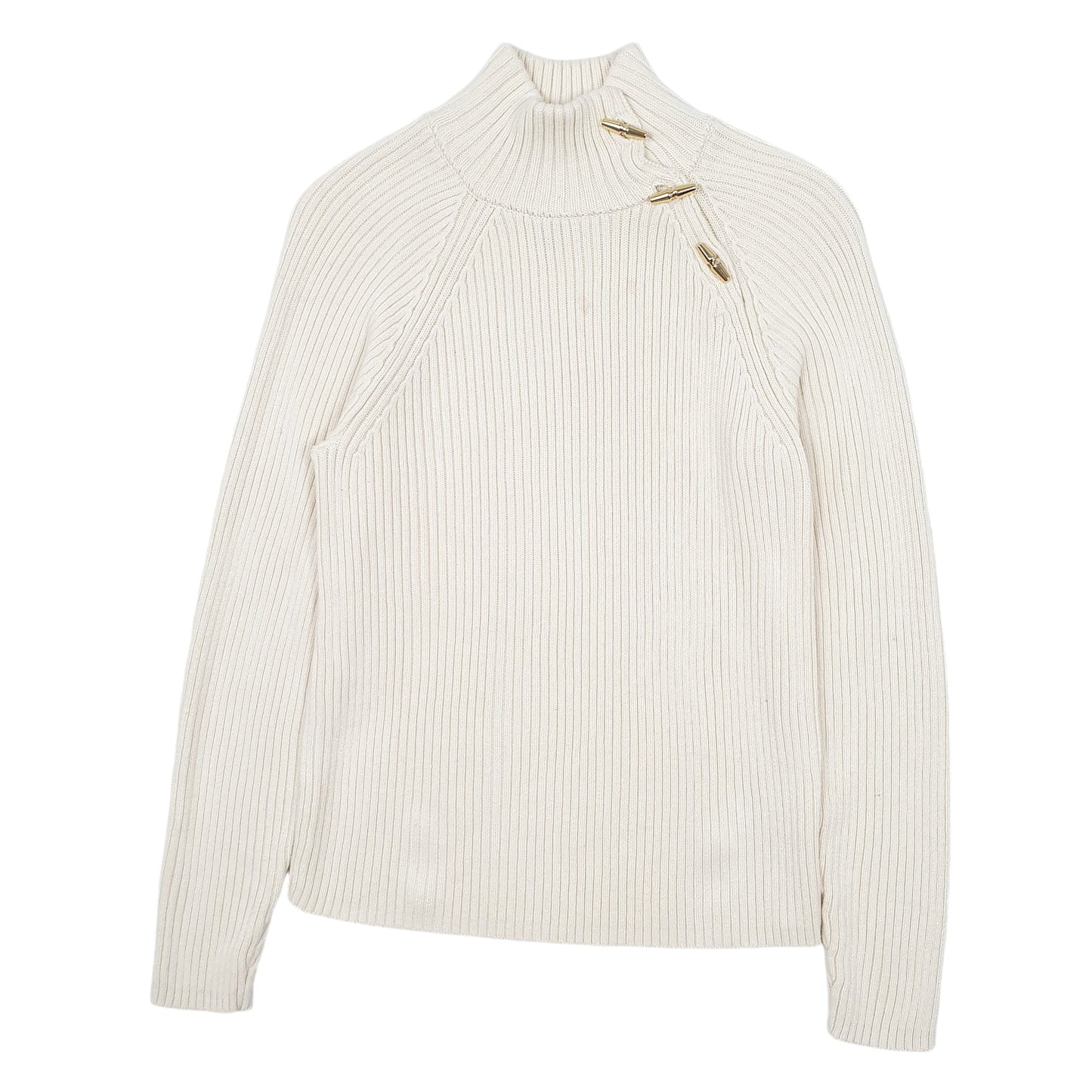 Womens Cream Ralph Lauren Cable Knit Turtle Neck Jumper