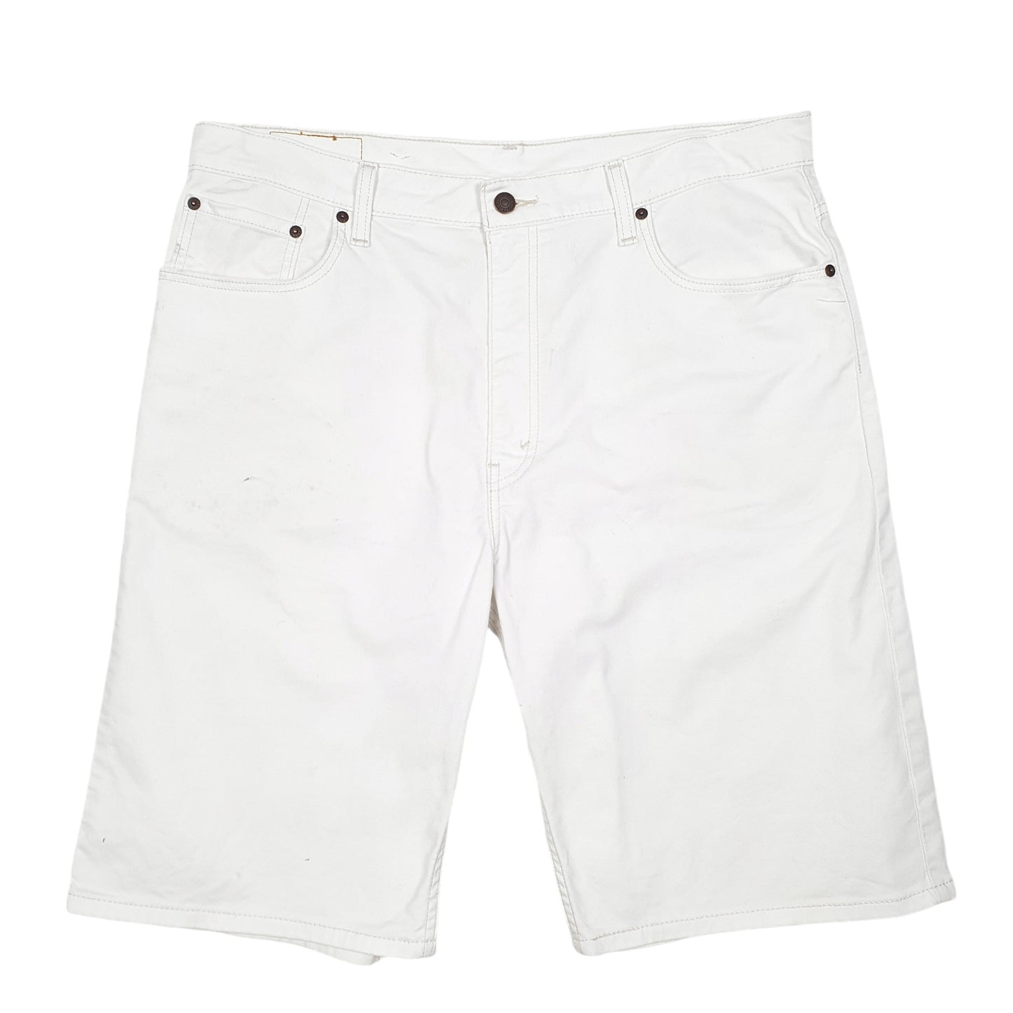 Mens White Levis Denim Jeans Jorts 569 Relaxed Baggy Denim Shorts