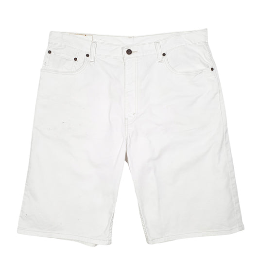 Mens White Levis Denim Jeans Jorts 569 Relaxed Baggy Denim Shorts