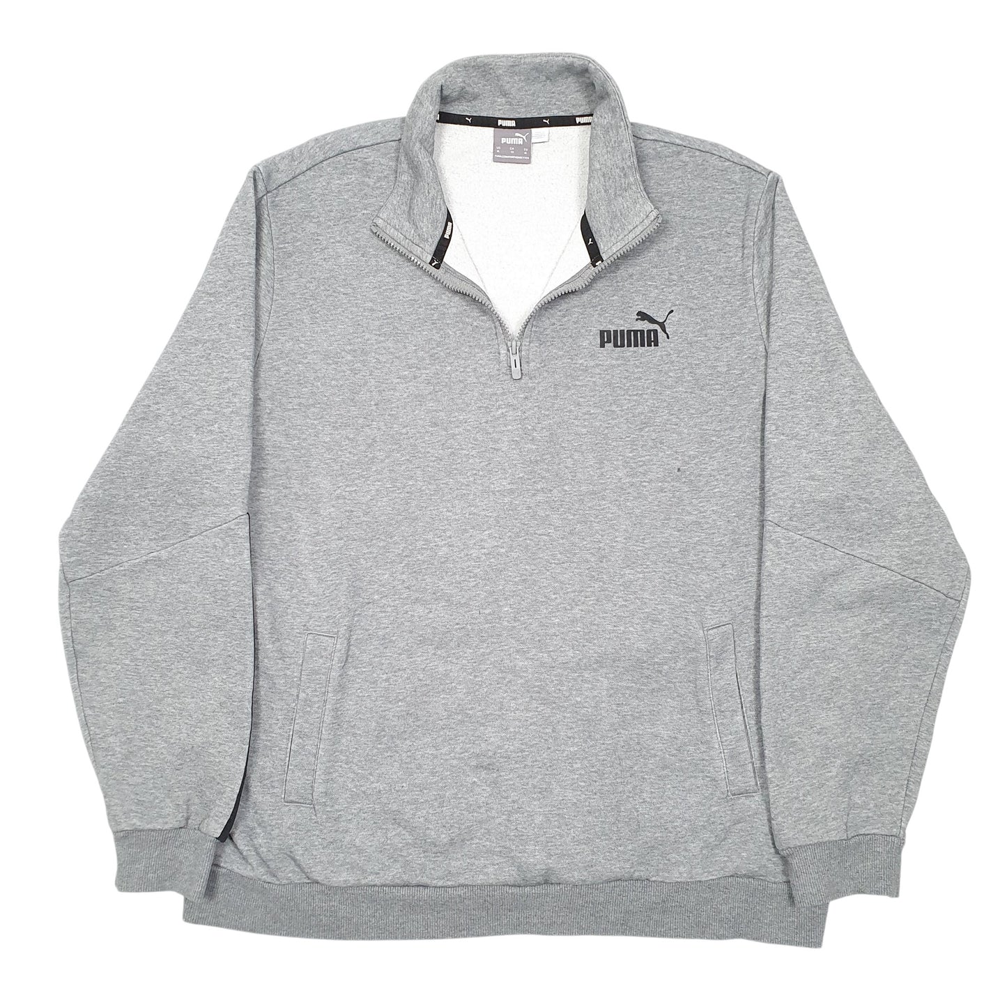 Mens Grey Puma  Quarter Zip Jumper