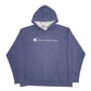 Mens Blue Champion Spellout Hoodie Jumper