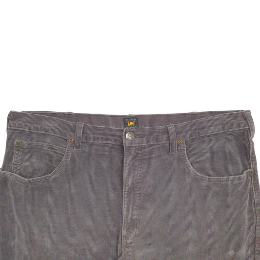 Mens Grey Lee  Corduroy Trousers