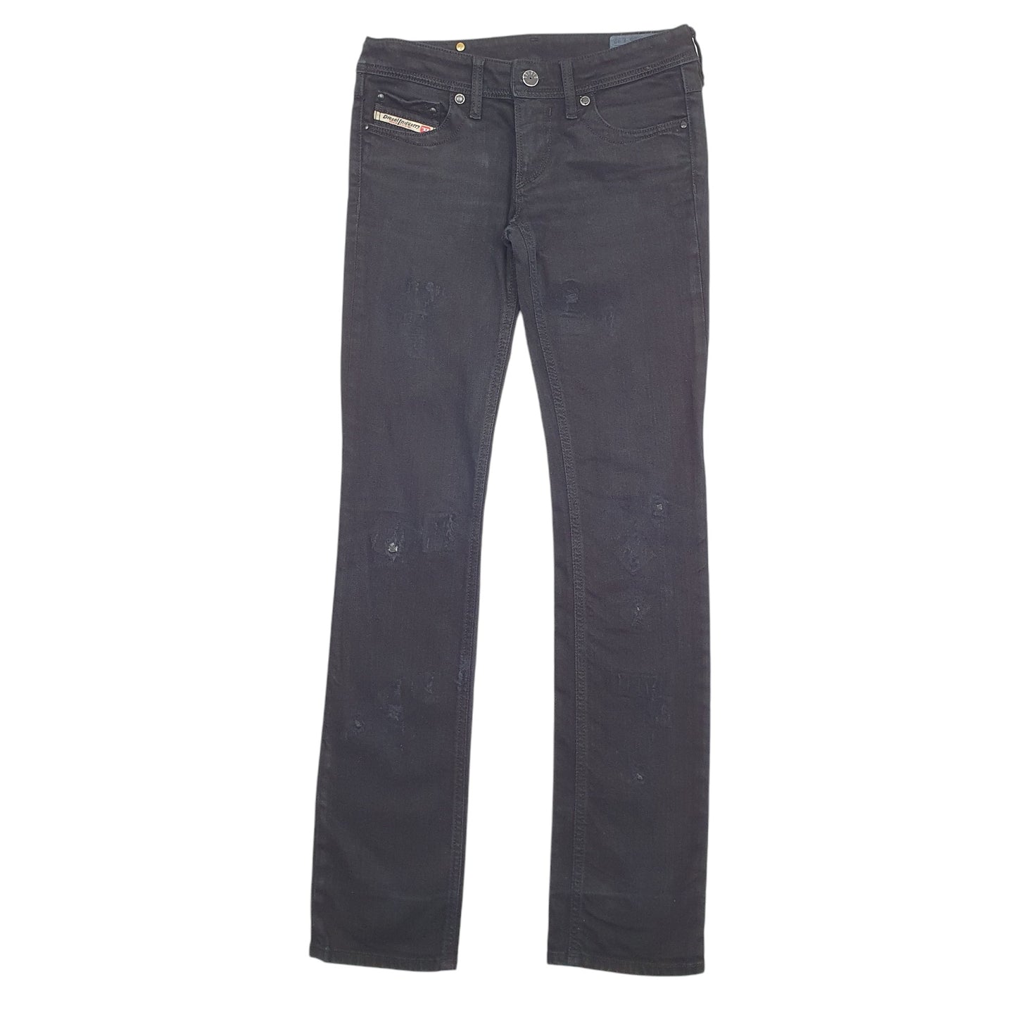 Womens Black Diesel Distressed Lowky JeansW25 L32