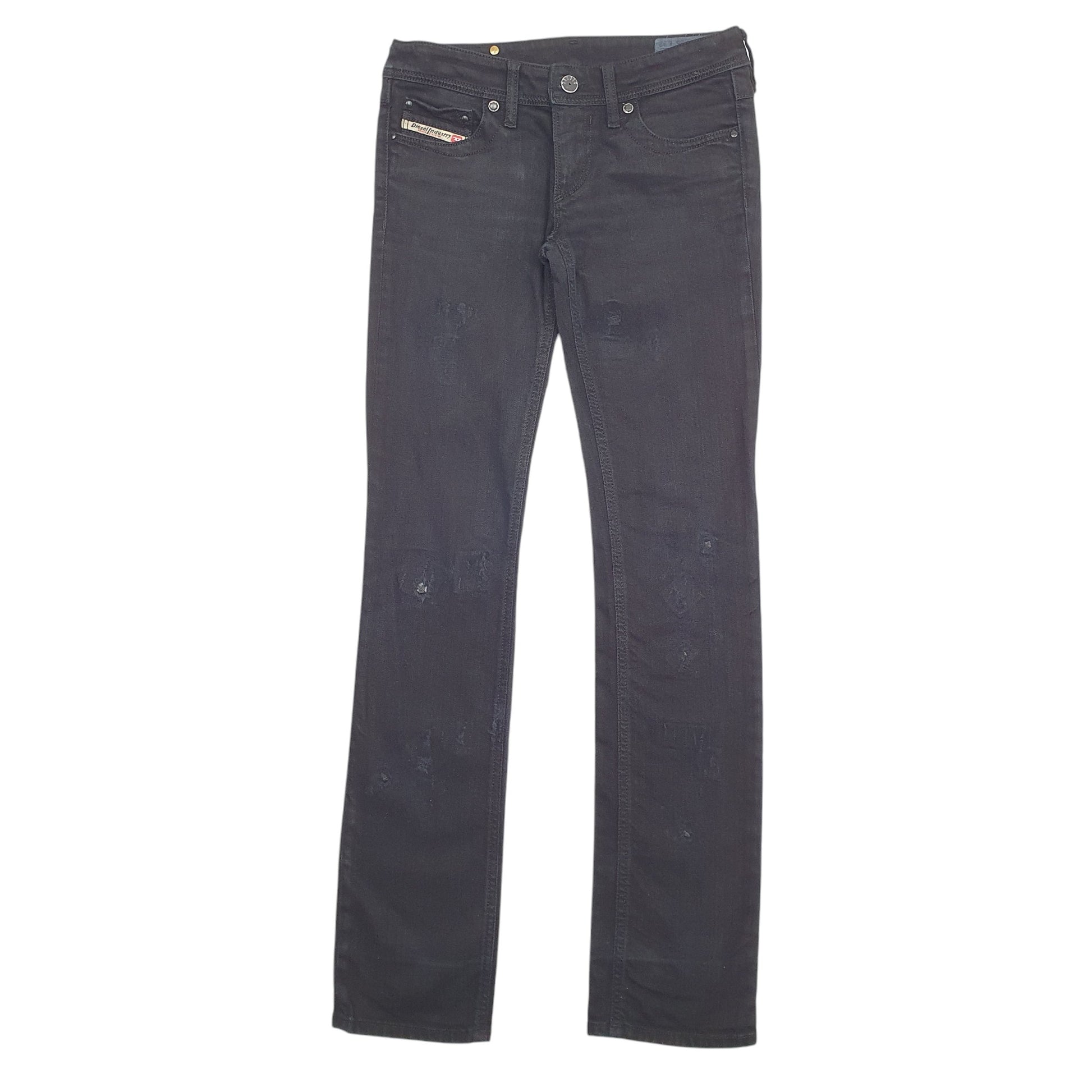 Womens Black Diesel Distressed Lowky JeansW25 L32