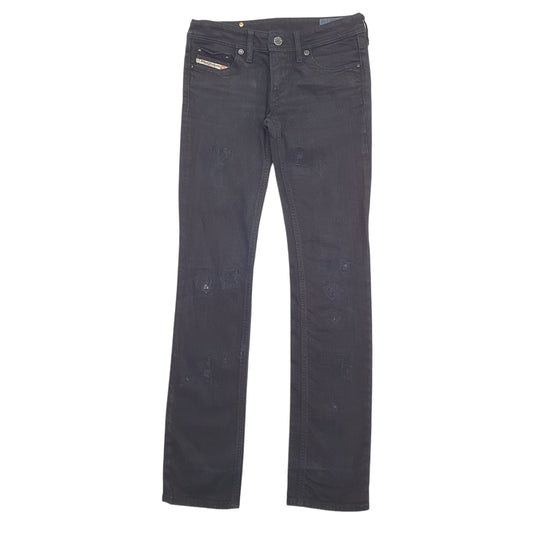 Womens Black Diesel Distressed Lowky JeansW25 L32