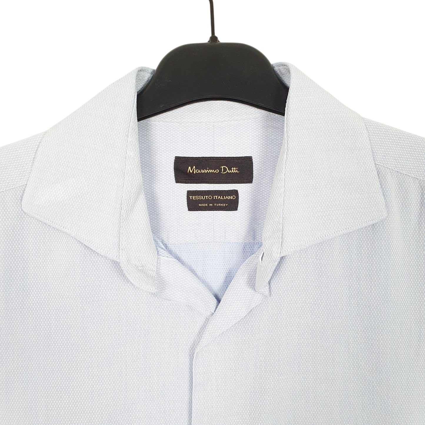 Mens Blue Massimo Dutti  Long Sleeve Shirt