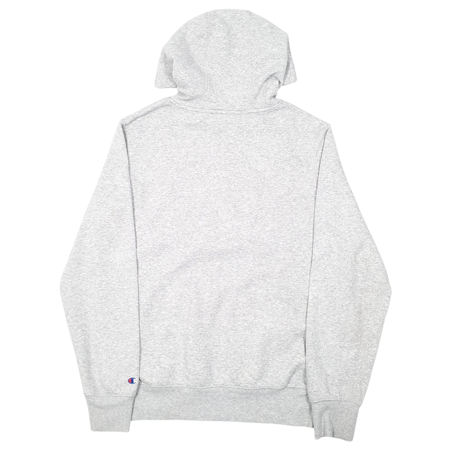 Mens Grey Champion Script Hoodie Jumper