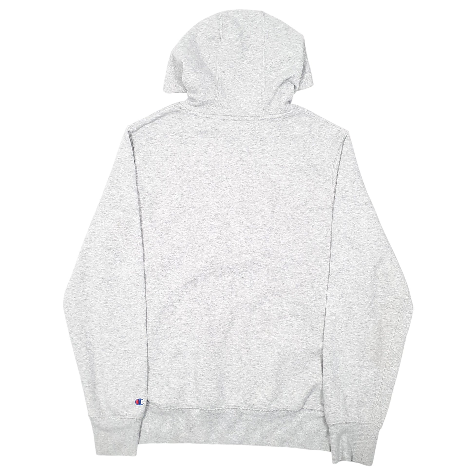 Mens Grey Champion Script Hoodie Jumper
