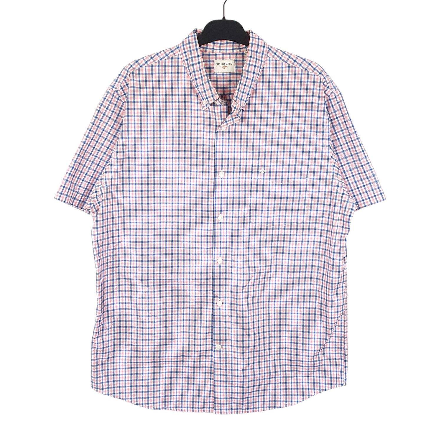 Mens Pink Dockers  Short Sleeve Shirt