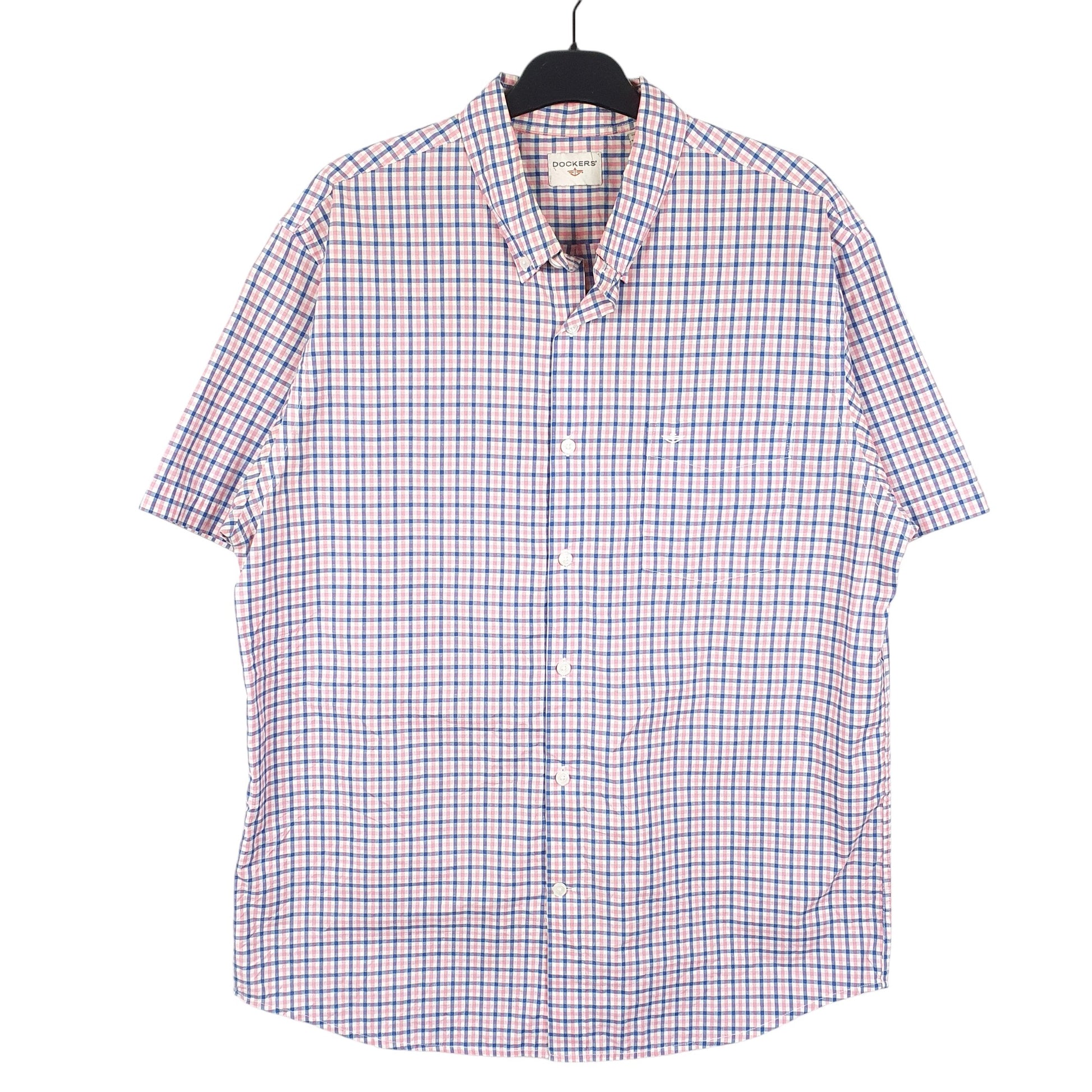 Mens Pink Dockers  Short Sleeve Shirt