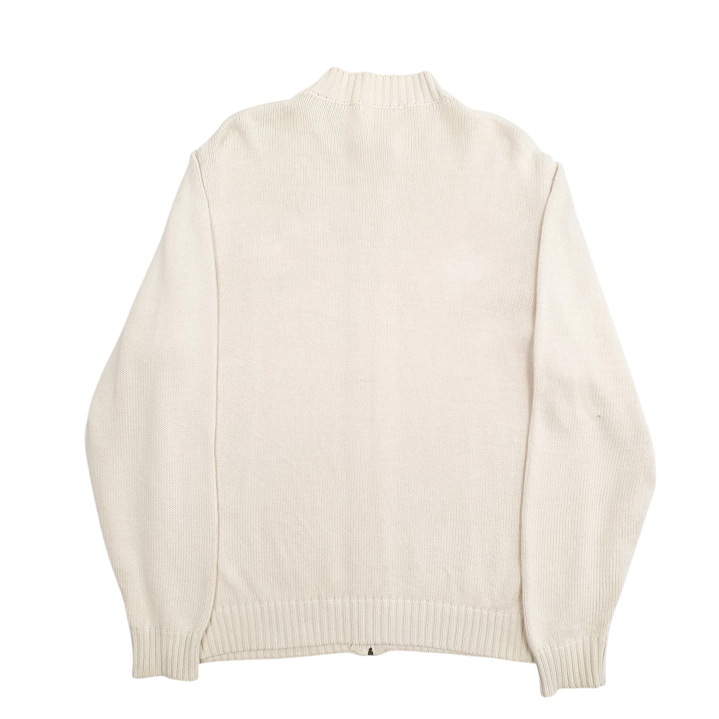 Mens Cream Burberry  Full Zip Jumper