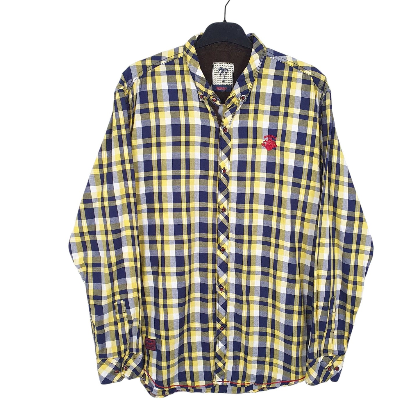 Mens Yellow Buruska  Long Sleeve Shirt