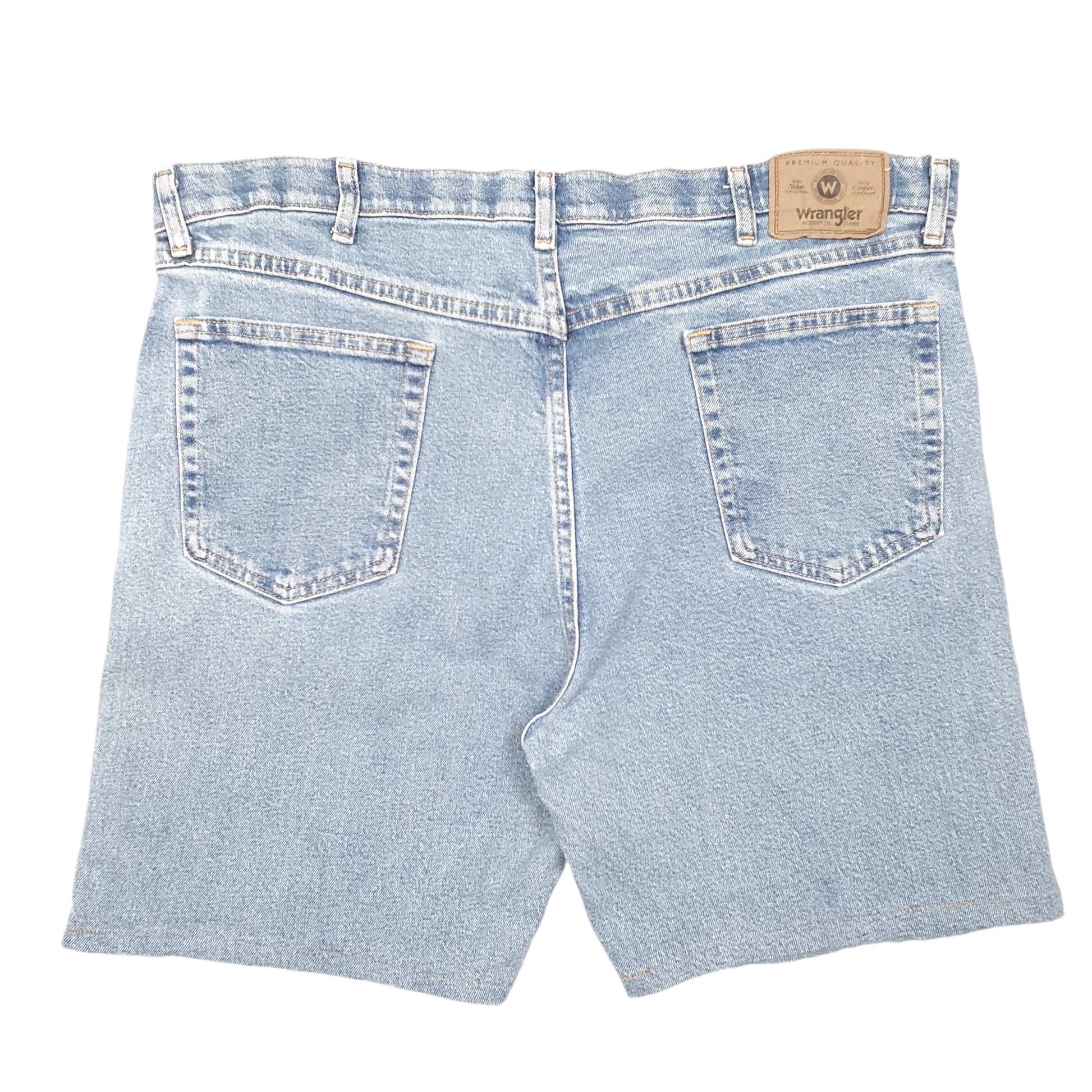 Mens Blue Wrangler Denim Jeans Jorts Regular Denim Shorts