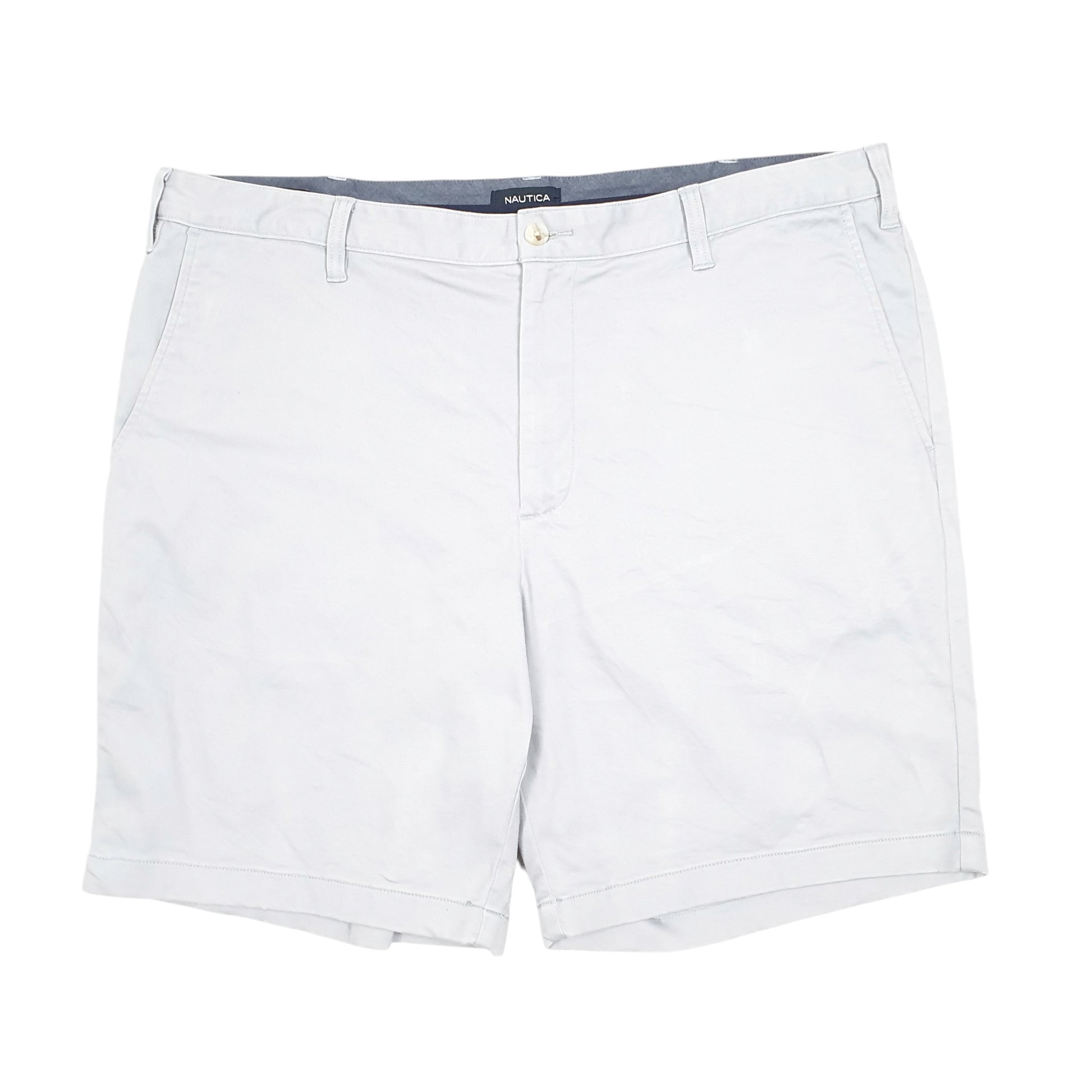 Mens Grey Nautica Deck Stretch Chino Shorts