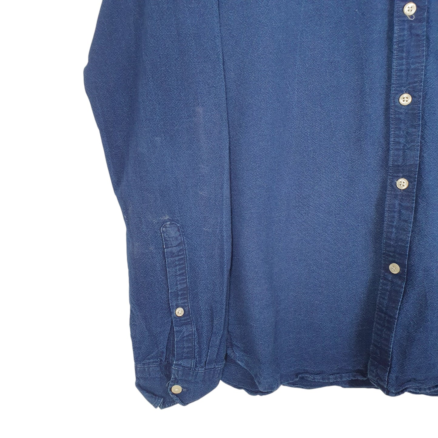 Mens Navy H&M L.O.G.G. Indigo Long Sleeve Shirt