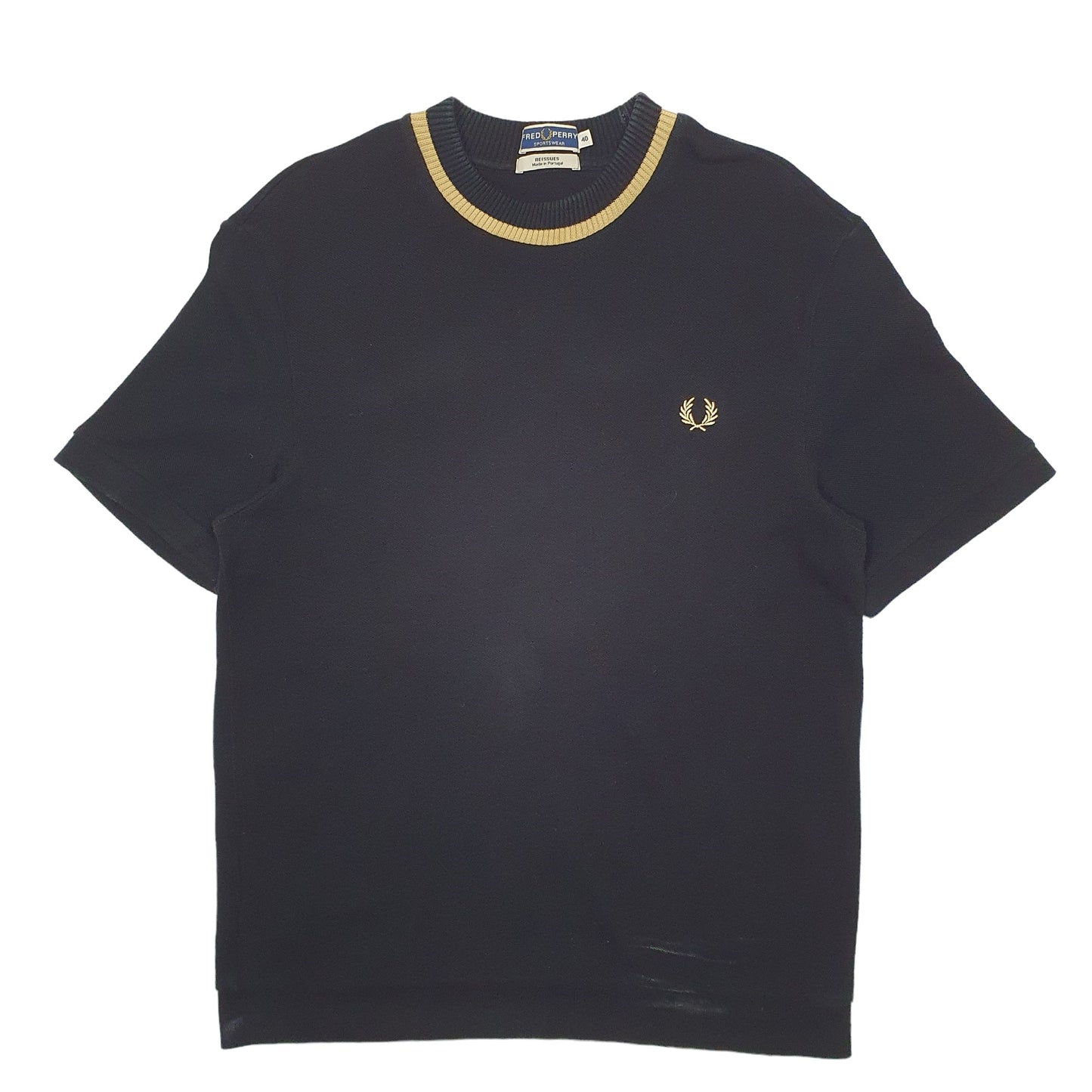 Mens Black Fred Perry  Short Sleeve Polo Shirt