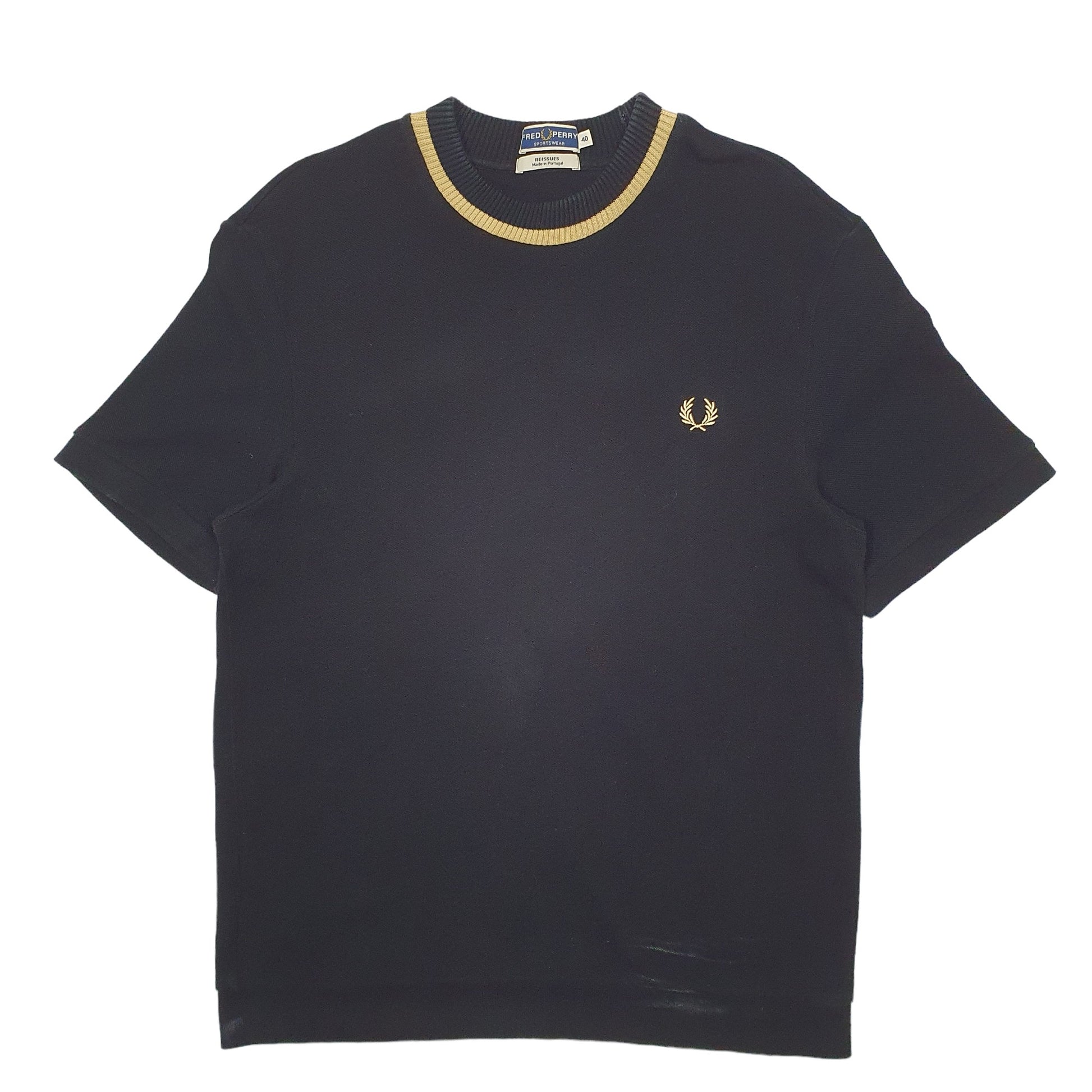 Mens Black Fred Perry  Short Sleeve Polo Shirt