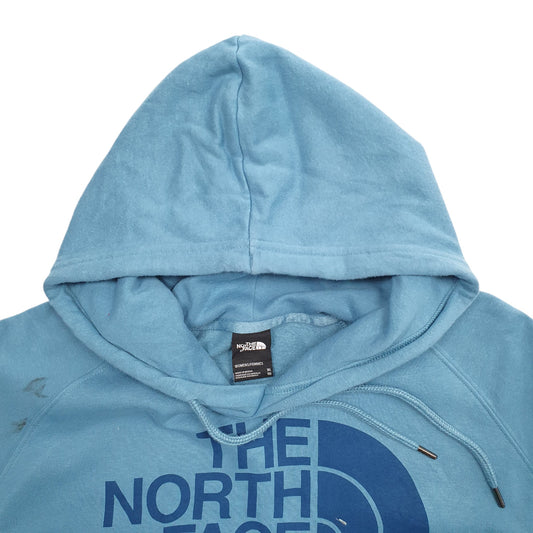 Womens Blue The North Face Spellout Hoodie Jumper