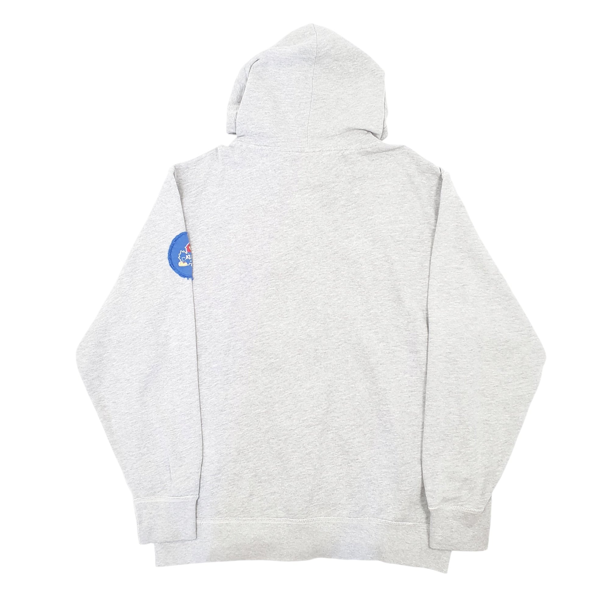 Mens Grey Champs Sports Hoodie Kansas Jayhawks American Football Full Zip Jumper