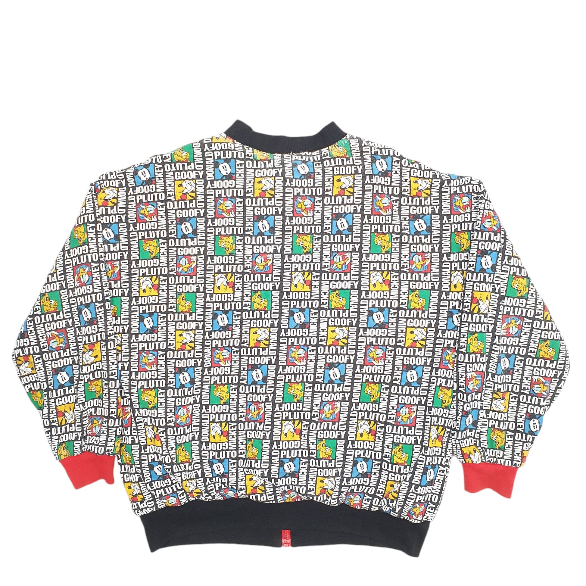 Mens Multi Disney Cartoon Characters Reversible Jacket Hoodie Coat