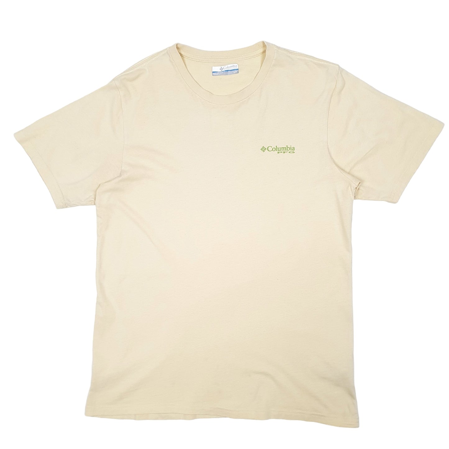 Mens Yellow Columbia Sportswear PFG Fishing Short Sleeve T Shirt