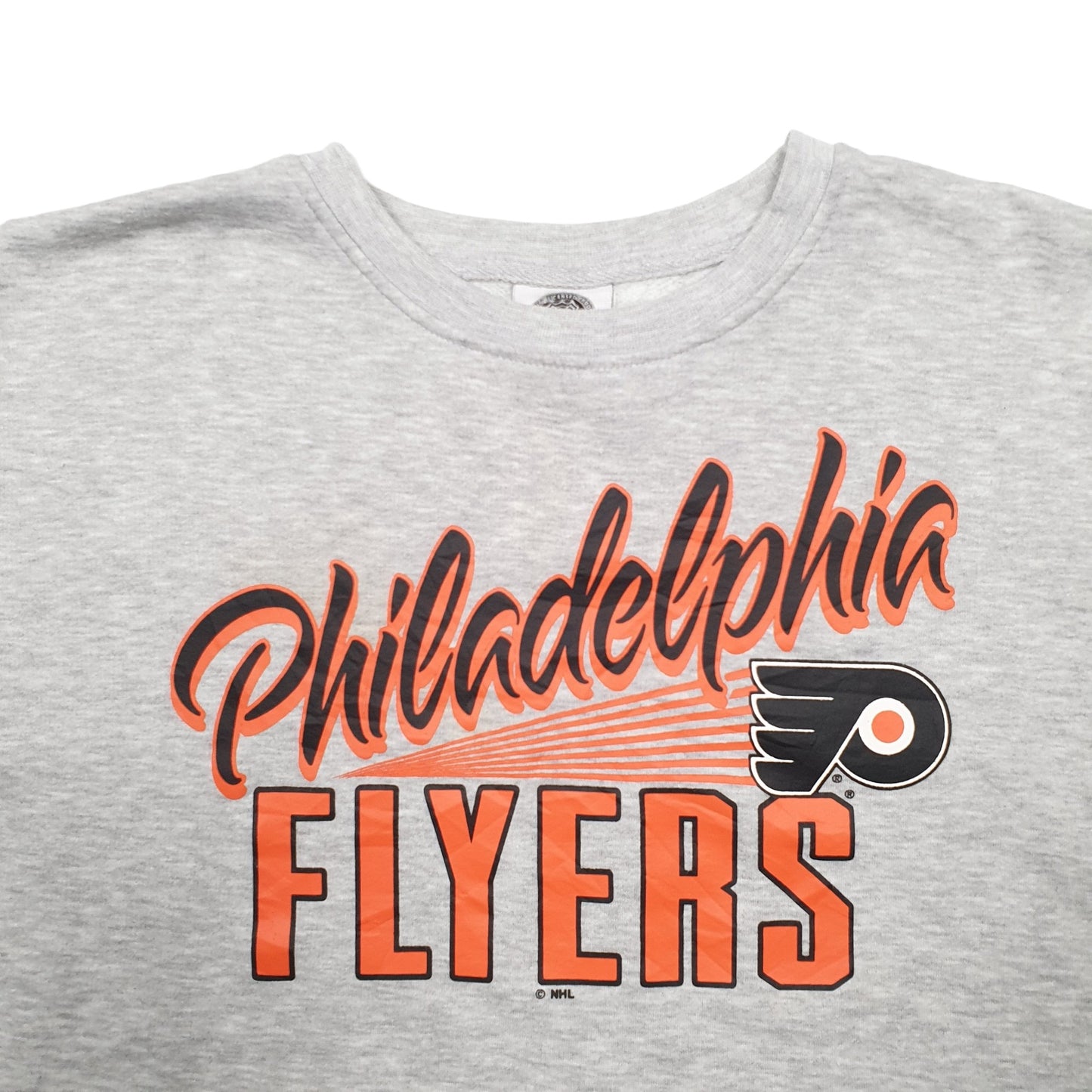 Mens Grey NHL Philadelphia Flyers Hockey Crewneck Jumper