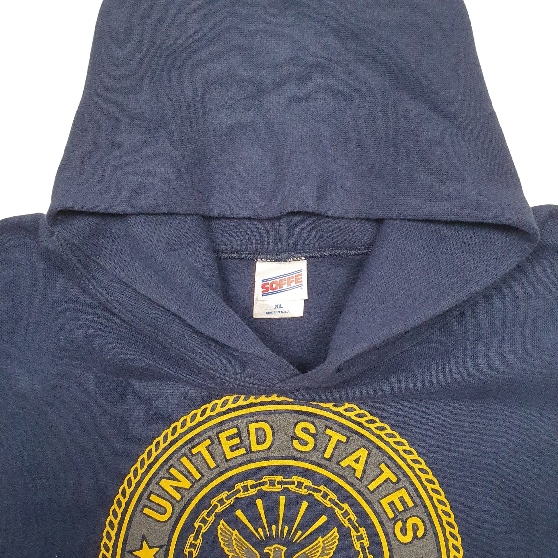 Mens Navy Soffe Made In USA Navy USN Hoodie Jumper