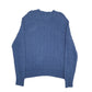 Mens Blue Ralph Lauren Tussah Silk Cable Knit Crewneck Jumper